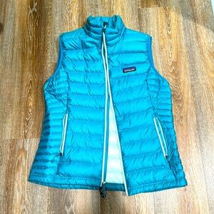 Patagonia Down Sweater Teal Blue Vest